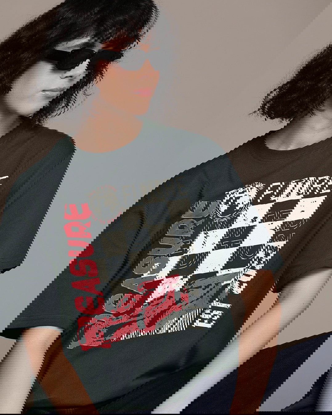 Black Women's Branded Oversized T-Shirt - FastColors