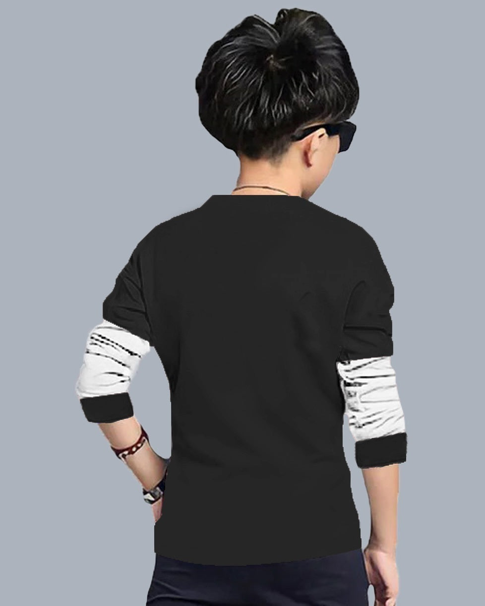 ColorBlocked Because Printed Boys Apparel Top and Bottom Set - FastColors