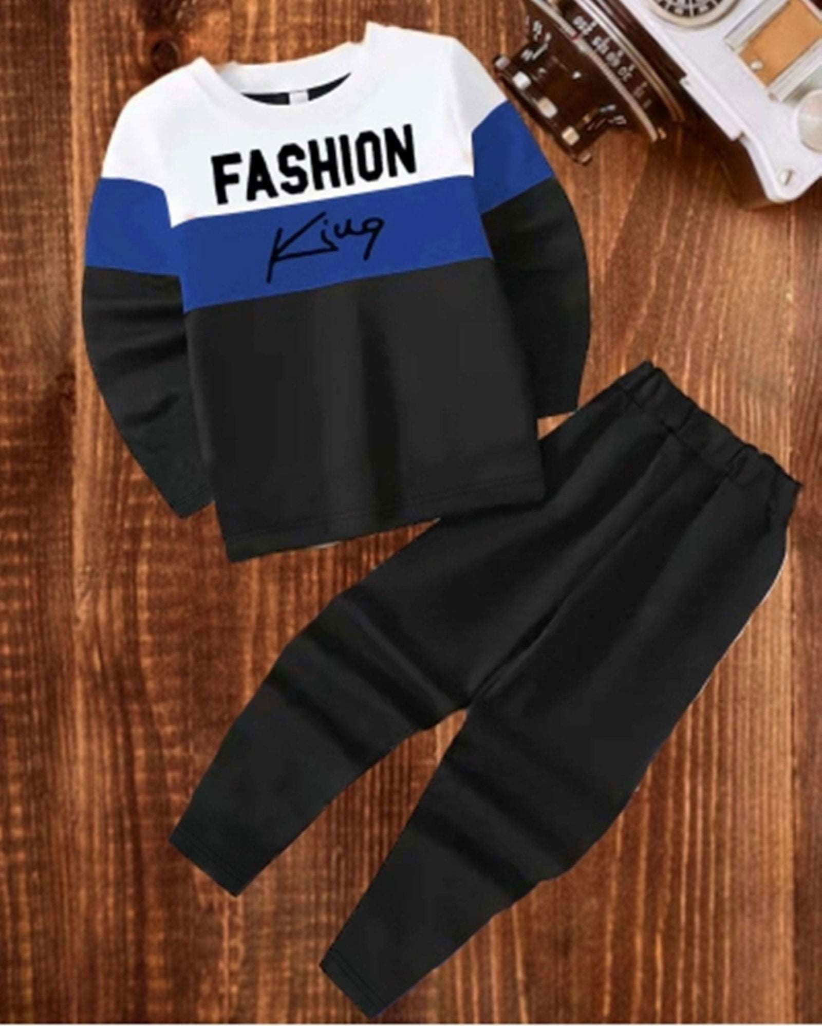 ColorBlocked V-Cut Printed Boys Apparel top bottom set for kids - FastColors - ColorBlocked V-Cut Printed Boys Apparel Top and Bottom Set - FastColors - #tag1# - #tag2# - #tag3# - 
