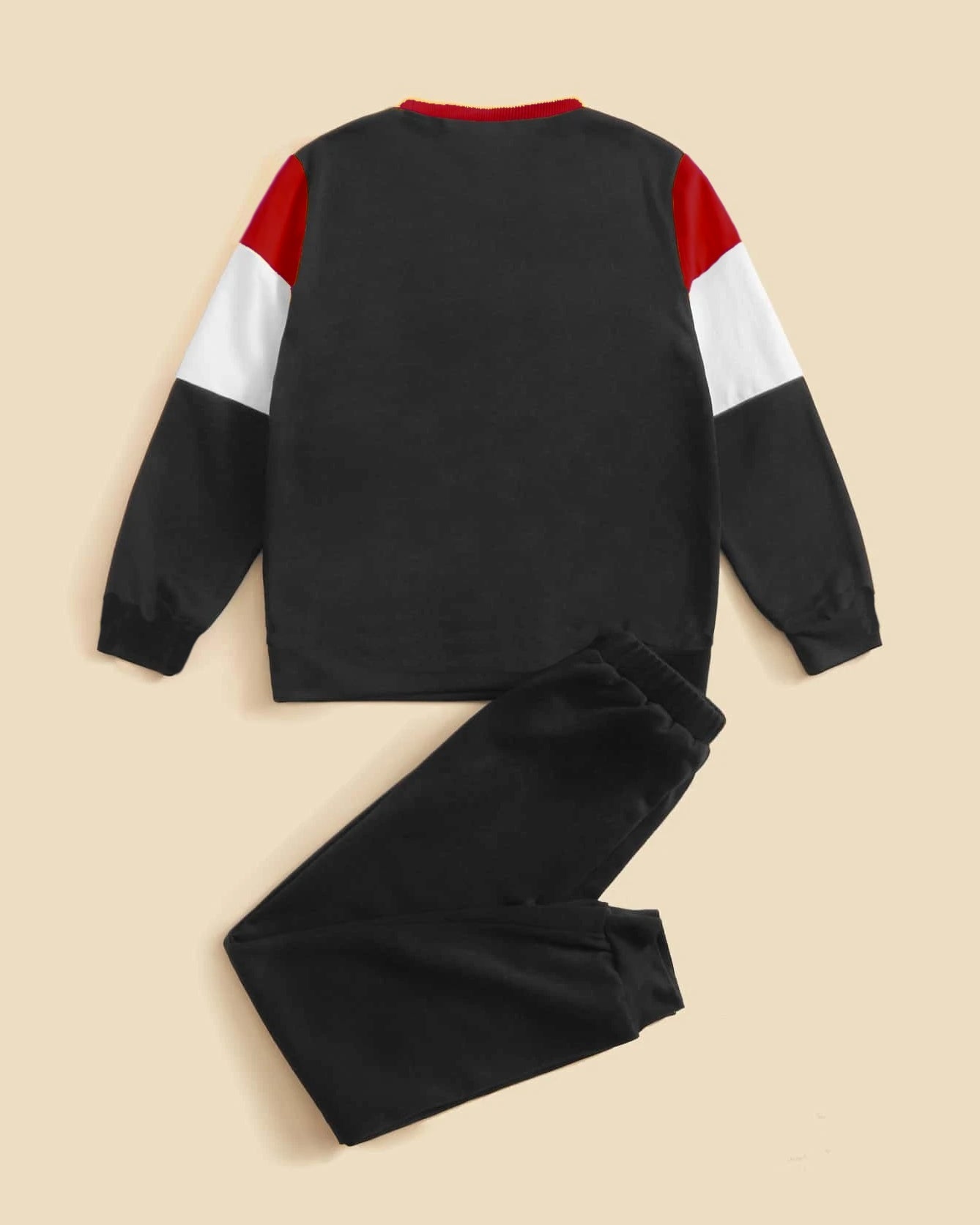Color Blocked Boys Apparel Top and Bottom Set - FastColors #color_Red