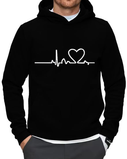 FastColor Black Heart Beat Hoodie T-Shirt - FastColors