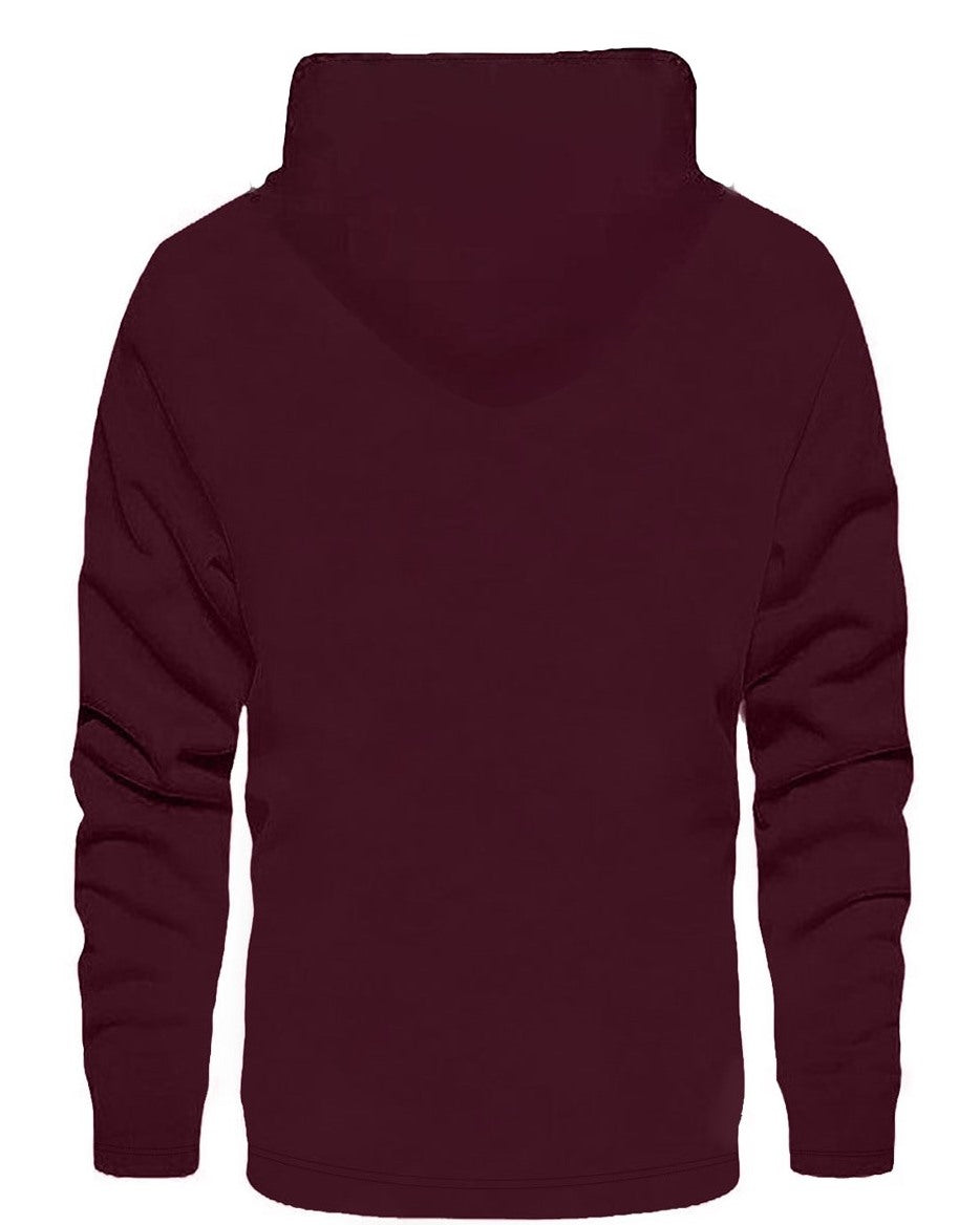 FastColors Maroon Heart Print Men Hooded Neck T-Shirt - FastColors