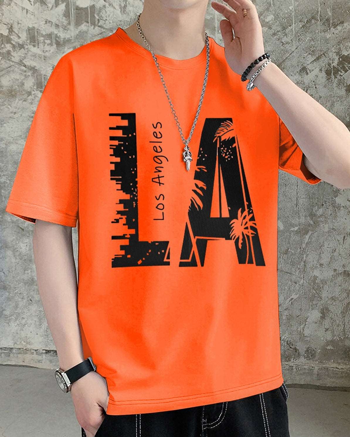 FastColors Polyester Men Round Neck Printed T-Shirt - FastColors