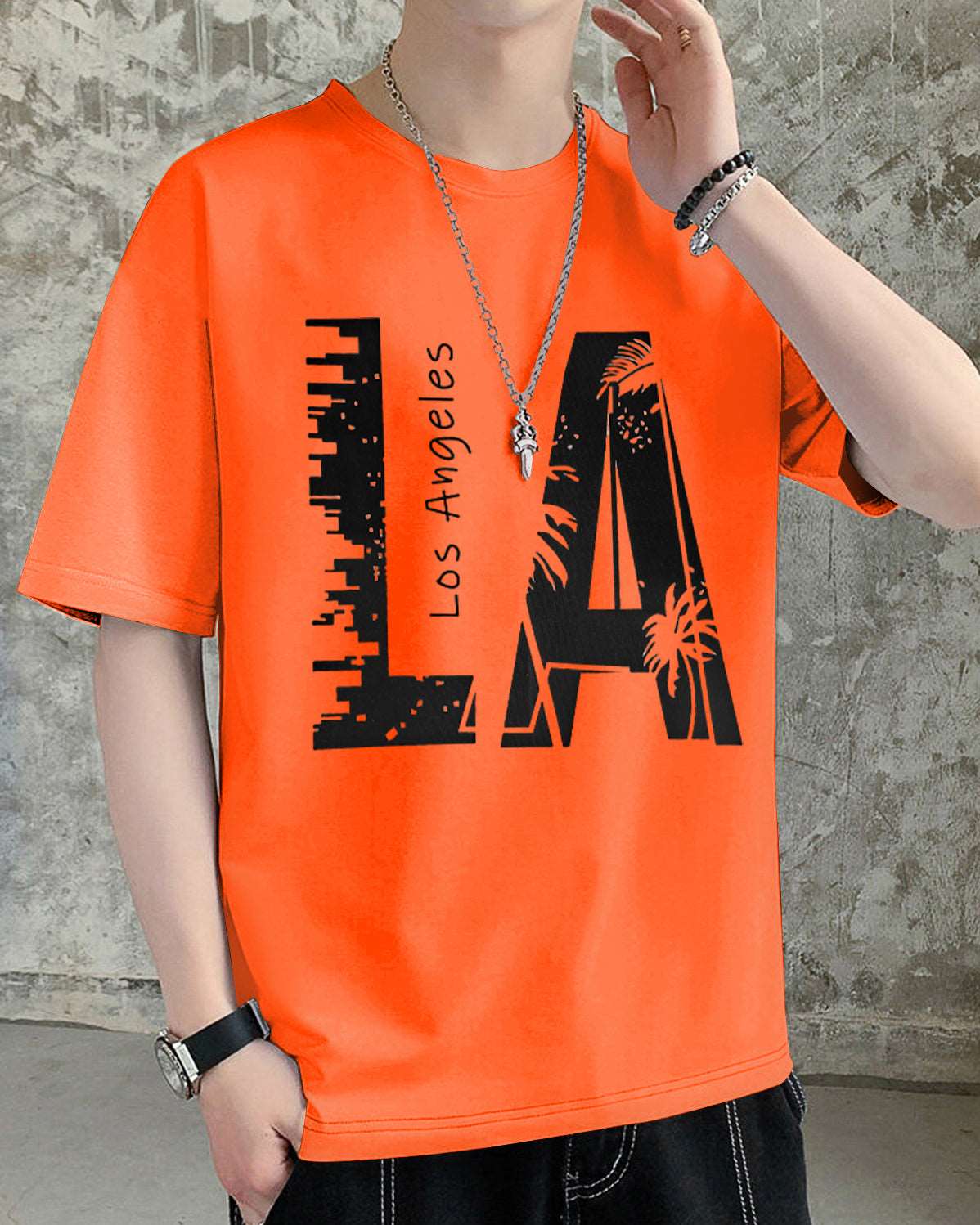 FastColors Polyester Men Round Neck Printed T-Shirt - FastColors