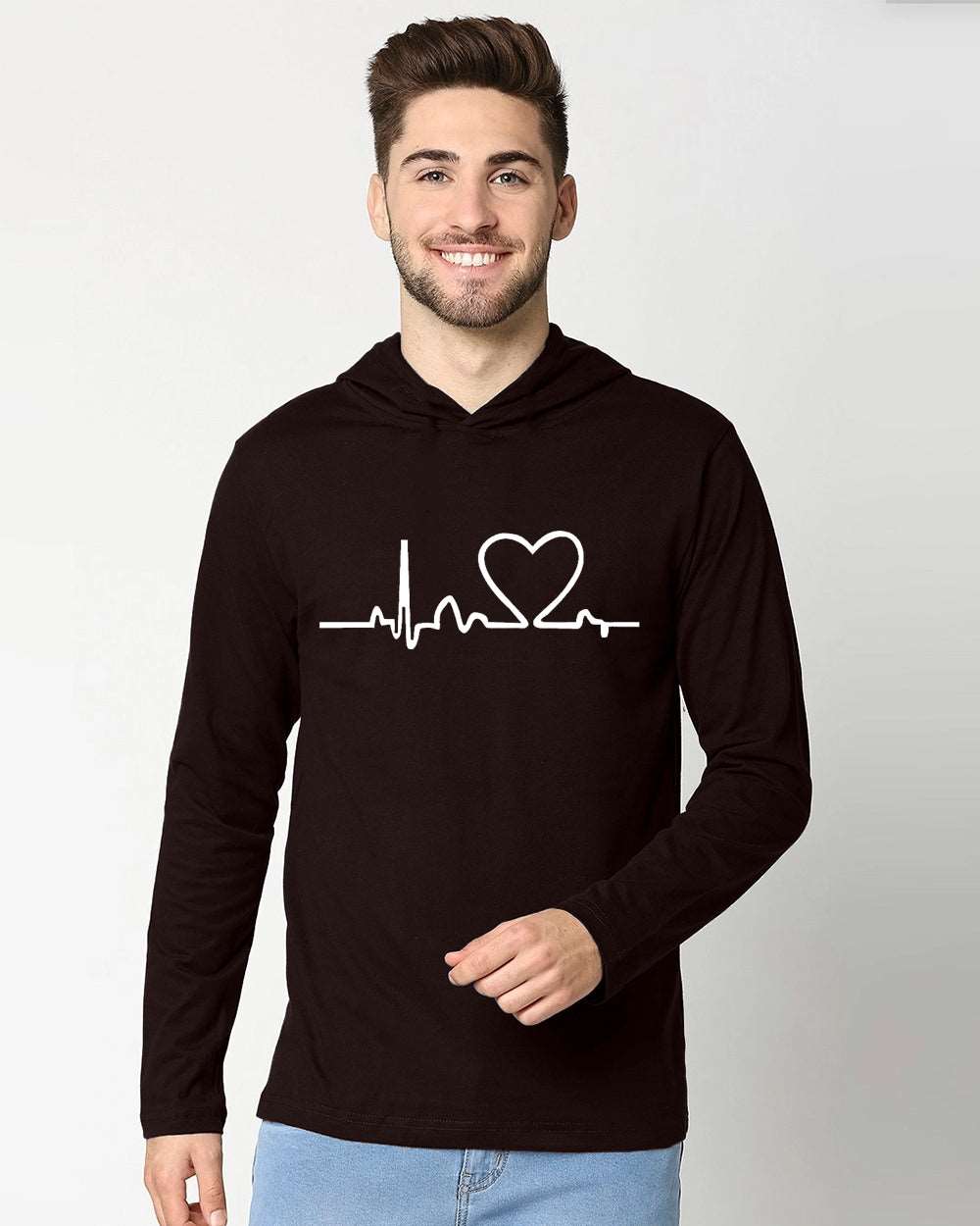 FastColors Printed Men Round Neck Brown T-Shirt - FastColors