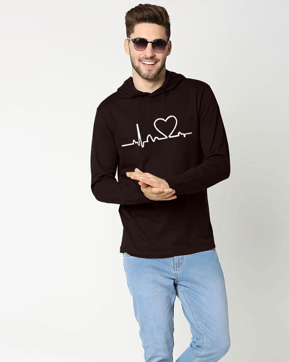 FastColors Printed Men Round Neck Brown T-Shirt - FastColors