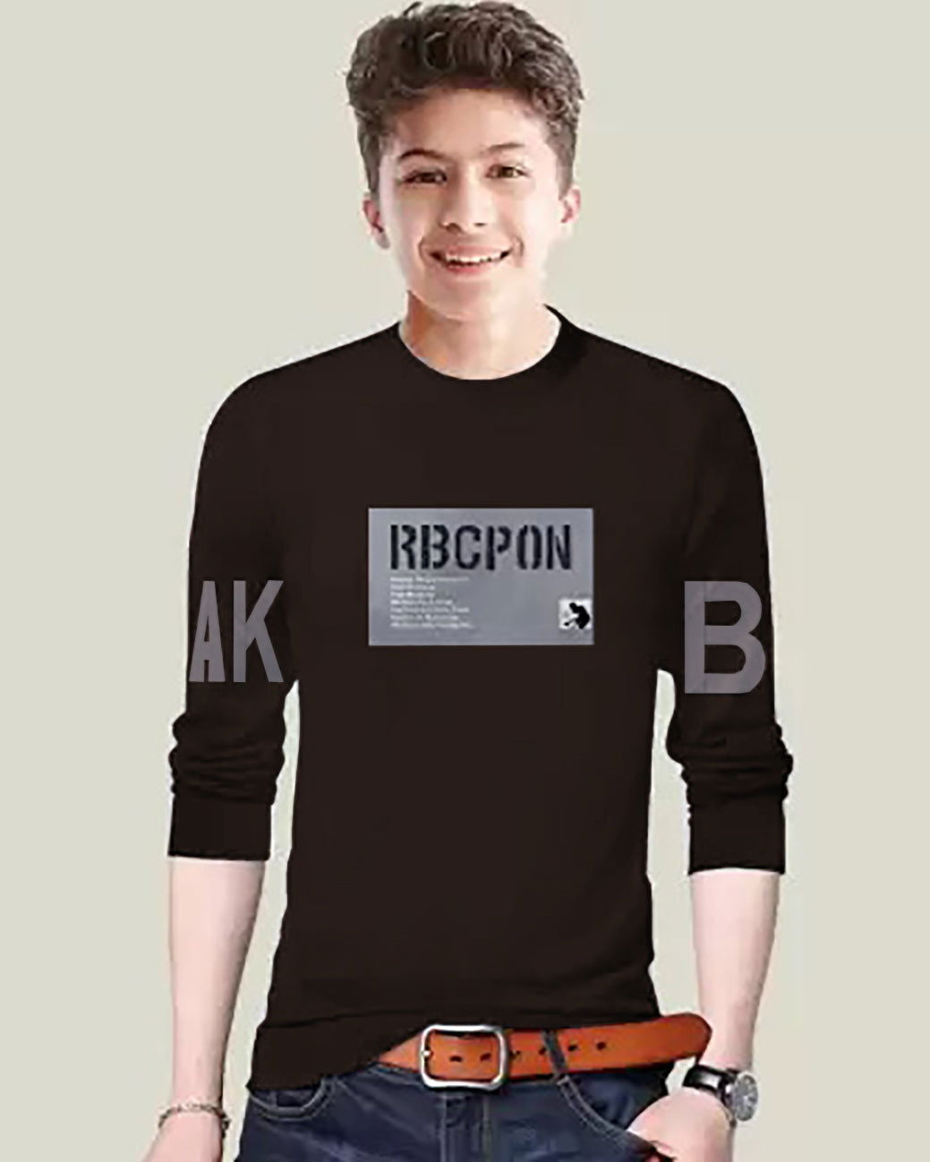 FastColors RBCPN Printed t shirt for kids - FastColors - #color_Brown FastColors Logo Printed kids tshirt - FastColors - #tag1# - #tag2# - #tag3# - 
