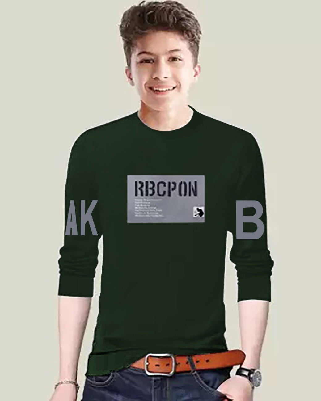 FastColors RBCPN Printed t shirt for kids - FastColors - #color_deep green FastColors Logo Printed kids tshirt - FastColors - #tag1# - #tag2# - #tag3# - 