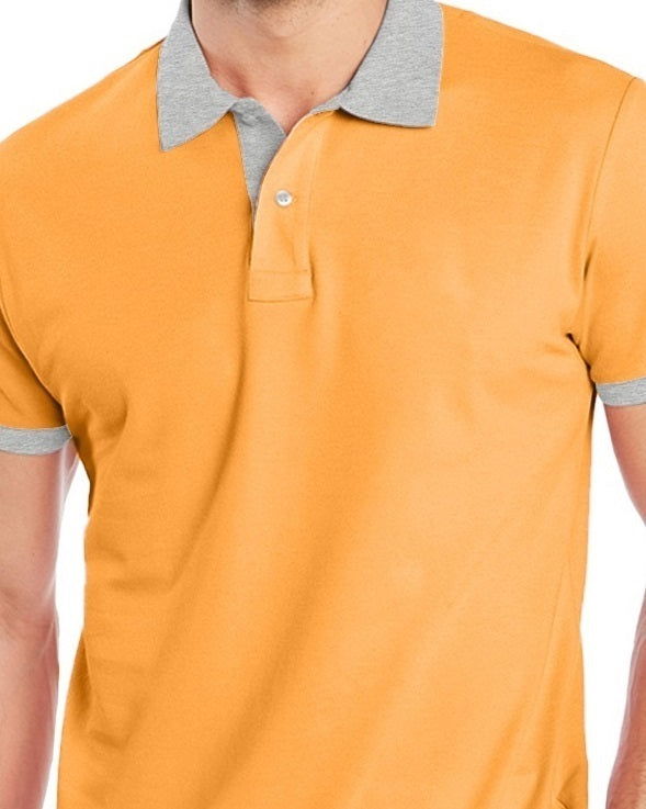FastColors Solid Men Polo Neck half sleeve t shirt for men - FastColors - FastColors Solid Men Polo Neck Yellow T-Shirt - FastColors #color_Yellow - #tag1# - #tag2# - #tag3# - 