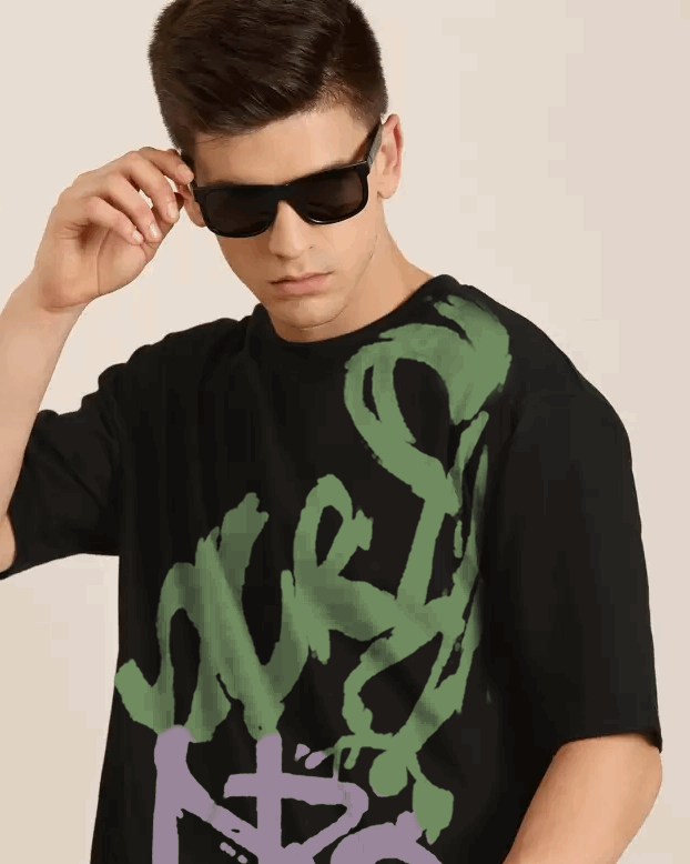 Line Art Printed oversize t-shirt for men - FastColors - Line Art Printed Oversize T-Shirts - FastColors - #tag1# - #tag2# - #tag3# - 