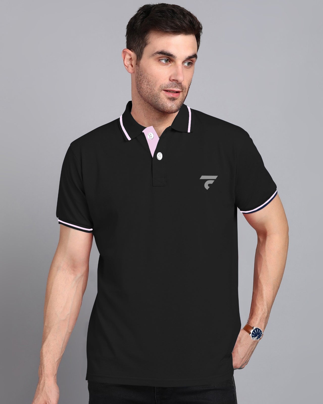 Logo Black Polo T Shirt - FastColors