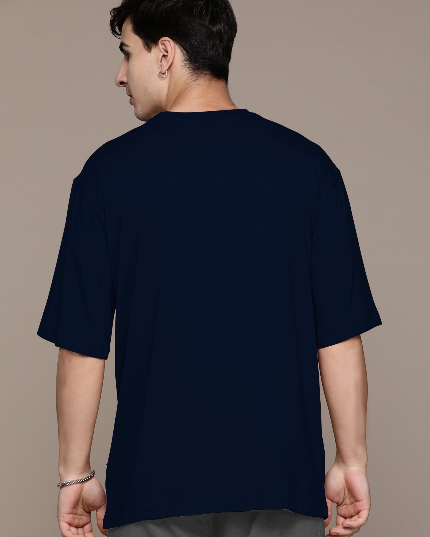Naruto Navy Blue Polyester Oversize Tshirt - FastColors