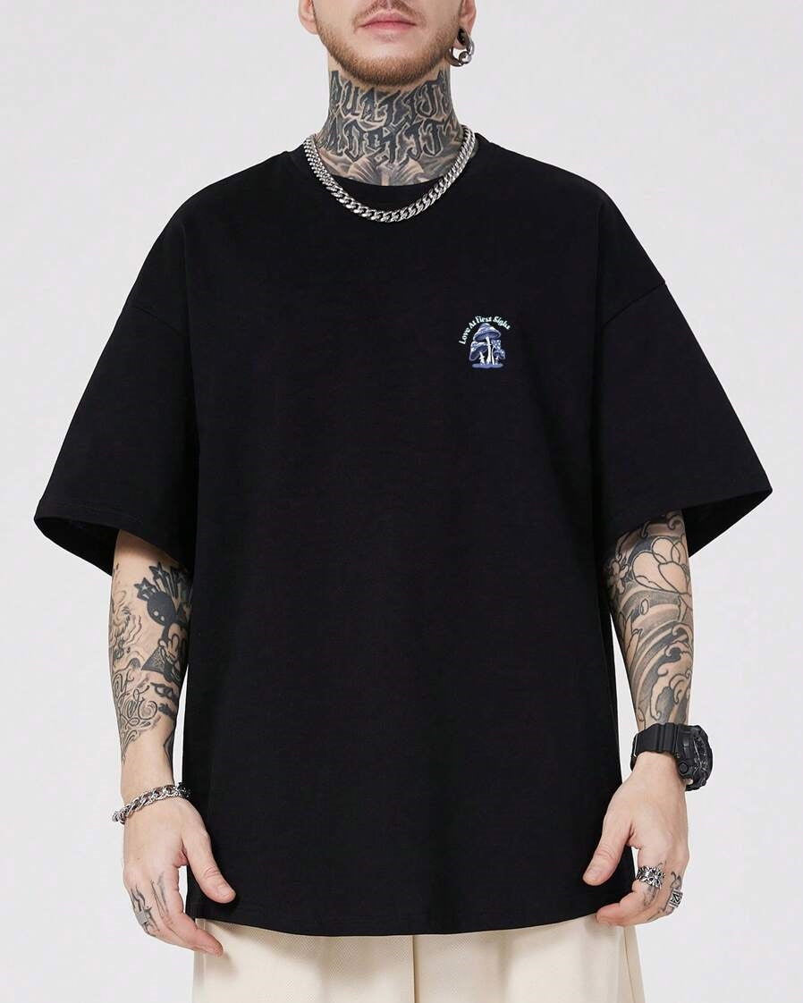 Oversize Back Printed Love at First Sight oversize t shirt for men - FastColors - Oversize Back Printed Love at First Sight T-Shirt - FastColors - #tag1# - #tag2# - #tag3# - 
