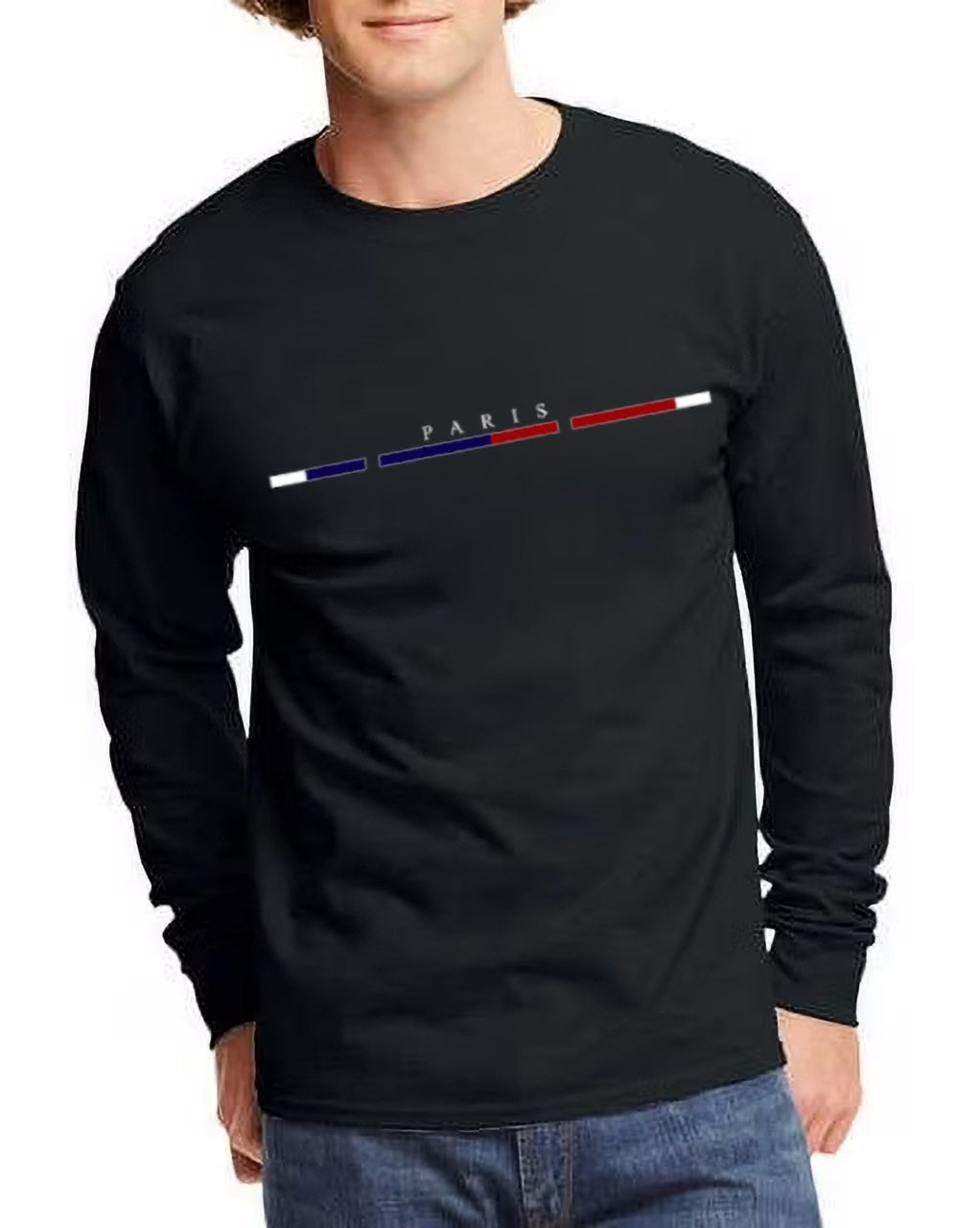 Paris full sleeve t-shirt for men - FastColors - Paris Round Neck Printed T-Shirt - FastColors - #tag1# - #tag2# - #tag3# - 