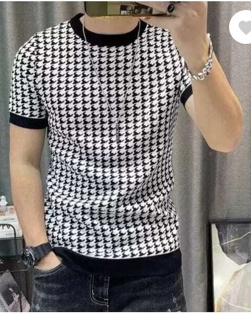 Patterned half sleeve t-shirt for men - FastColors - Patterned Half Sleeve Tshirt - FastColors - #tag1# - #tag2# - #tag3# - 