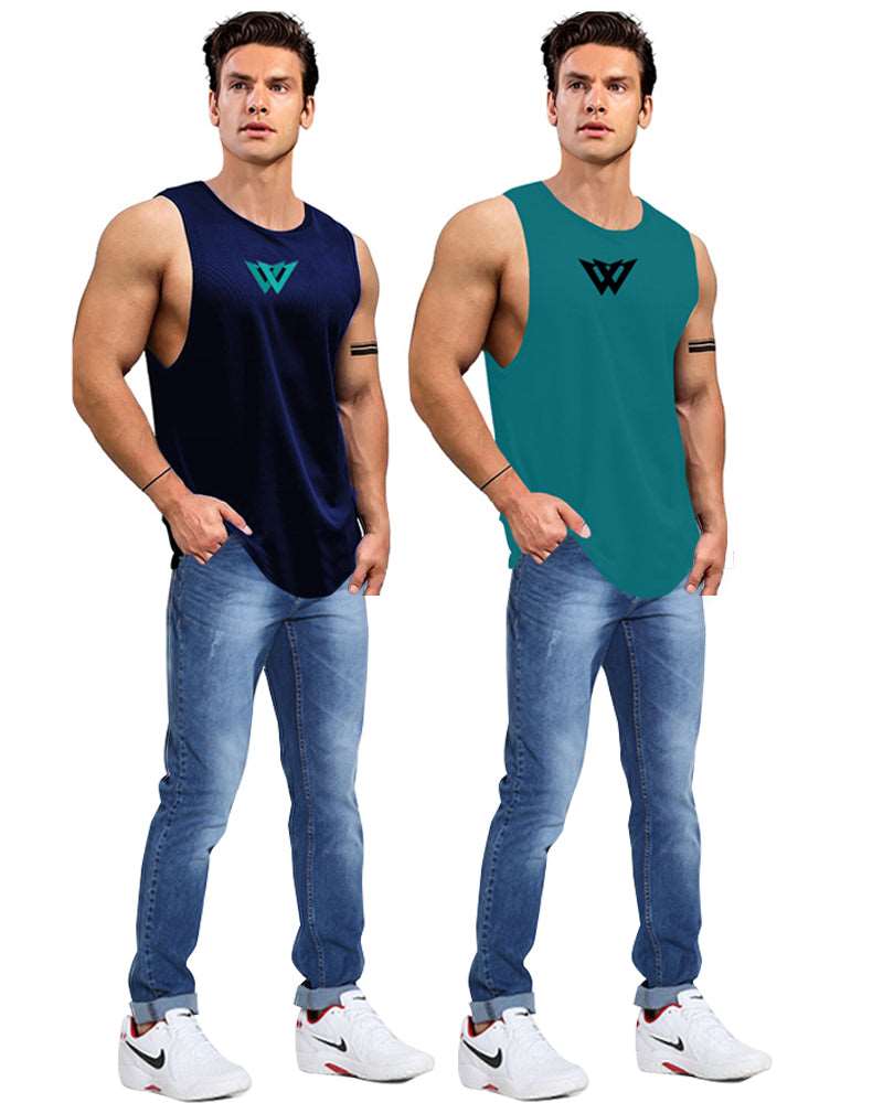 Polyester-Printed-Vests-Pack-of-2 combo t-shirt for men - FastColors - Polyester Vest Combo - FastColors - #tag1# - #tag2# - #tag3# - 