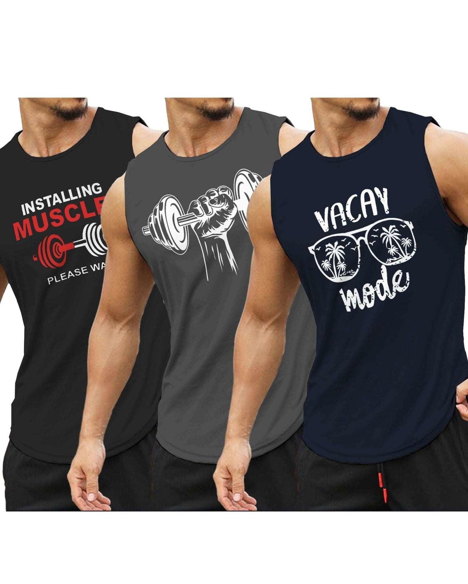 Polyester-Printed-Vests-Pack-of-3 combo t-shirt for men - FastColors - FastColors-Placement-Printed-Vests-Pack-of-3 - FastColors - #tag1# - #tag2# - #tag3# - 