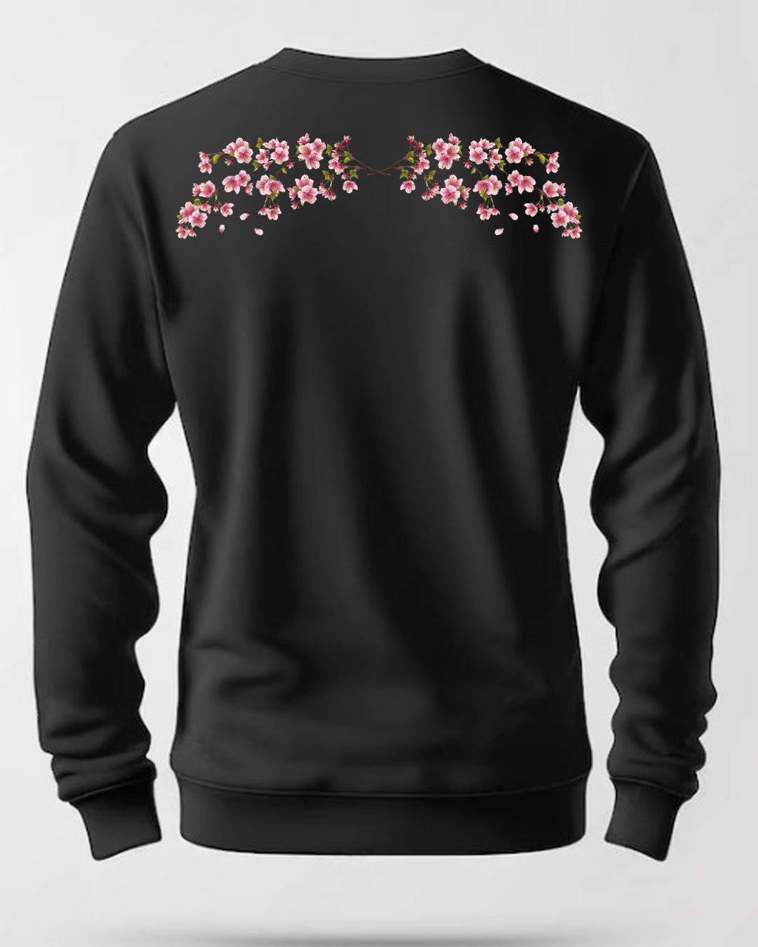 Printed Crew Neck Sweater/Black - FastColors - Printed Round Neck Sweatshirts Black - #tag1# - #tag2# - #tag3# - 