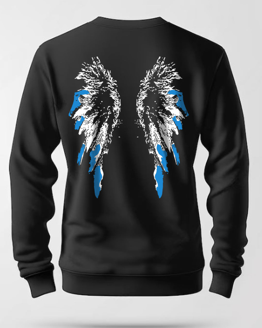 Printed Crew Neck Sweater/Black - FastColors - Printed Round Neck Sweatshirts Black - #tag1# - #tag2# - #tag3# - 