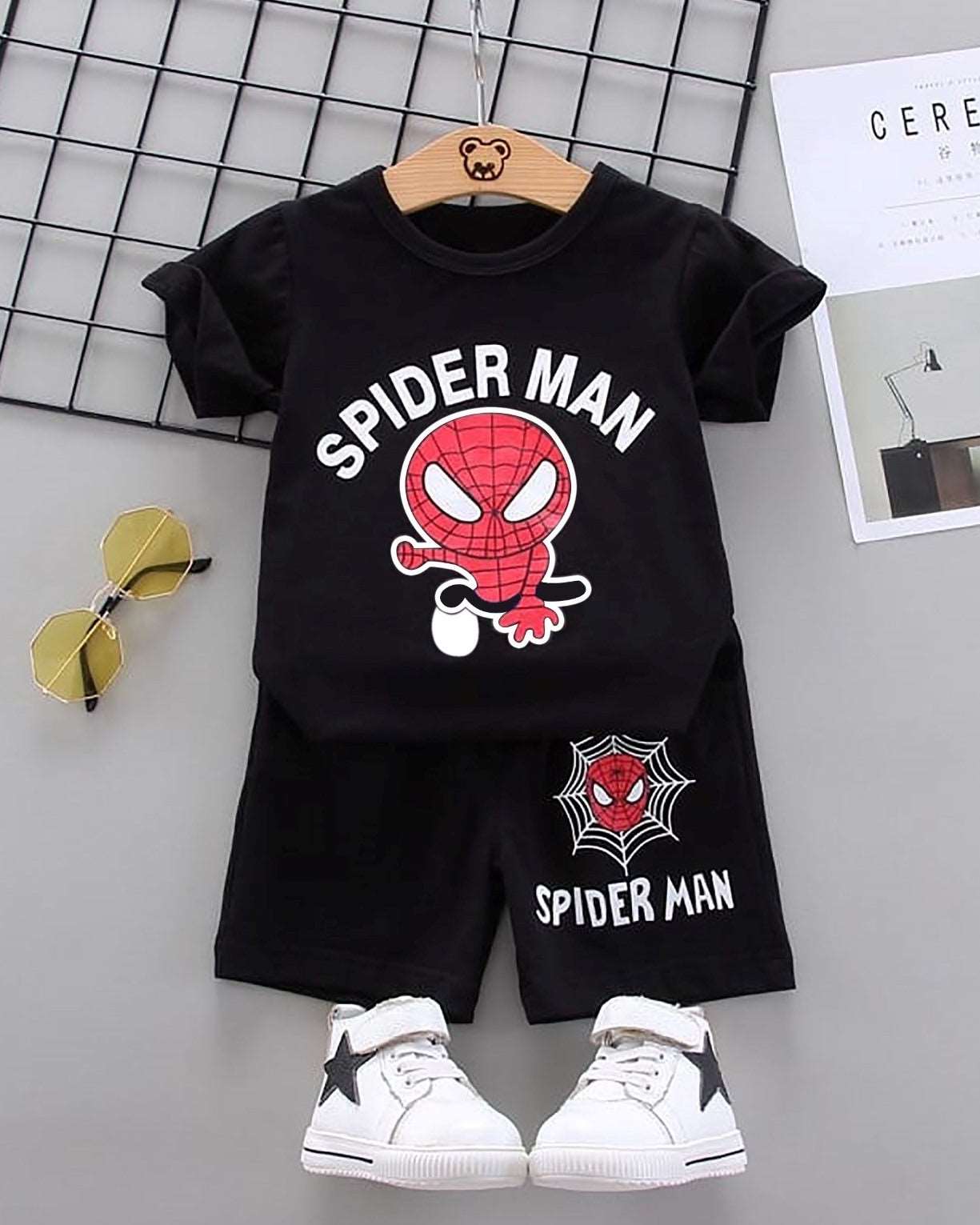 Printed Half Sleeve and Shorts Boys top bottom set for kids - FastColors - Printed Half Sleeve and Shorts Boys Apparel Top and Bottom Set - FastColors - #tag1# - #tag2# - #tag3# - 