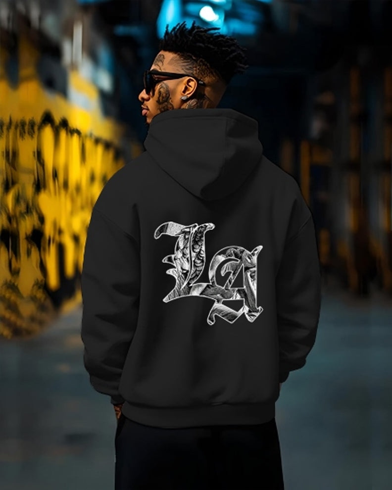 Printed black hoodie Sweatshirt