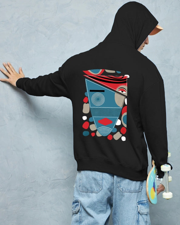 Printed black hoodie mens Sweatshirt