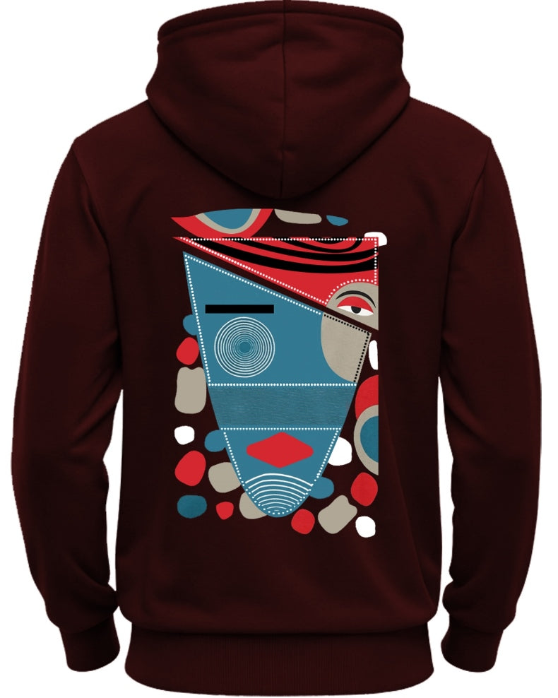 Printed hoodie essential Sweatshirt/Maroon