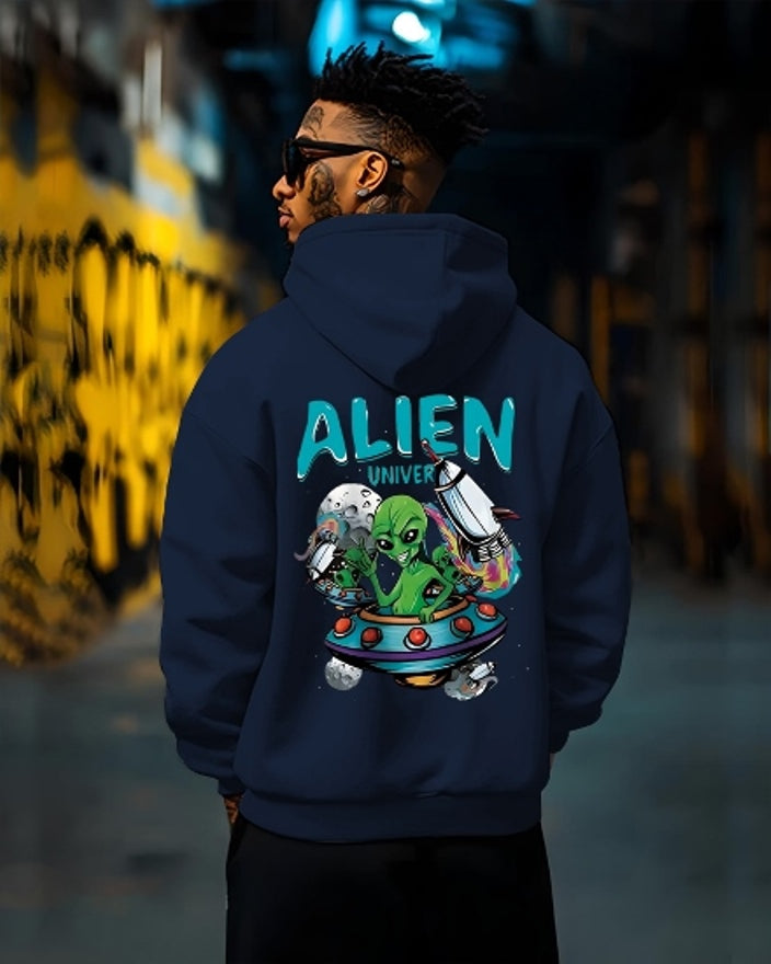 Printed hoodies Sweatshirt/Navy