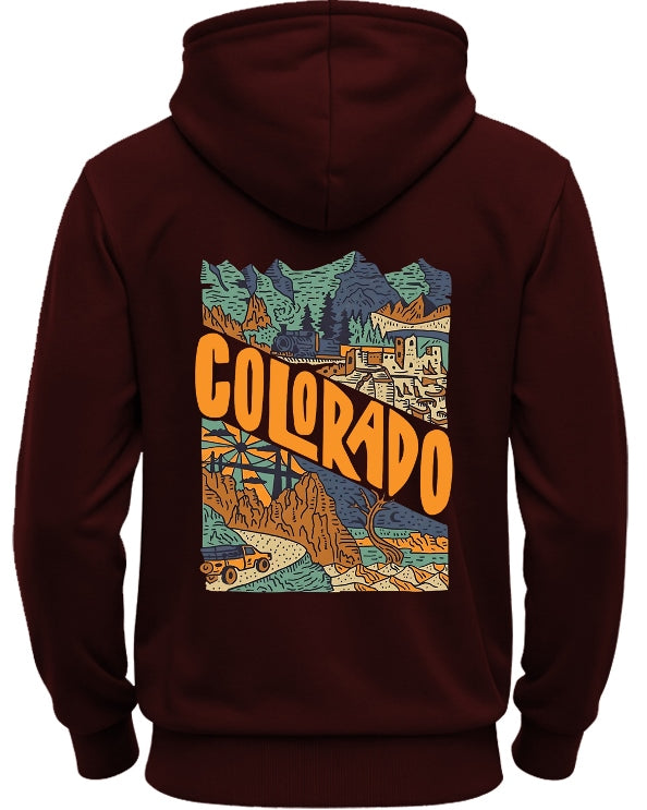 Printed hoodies for men/Maroon