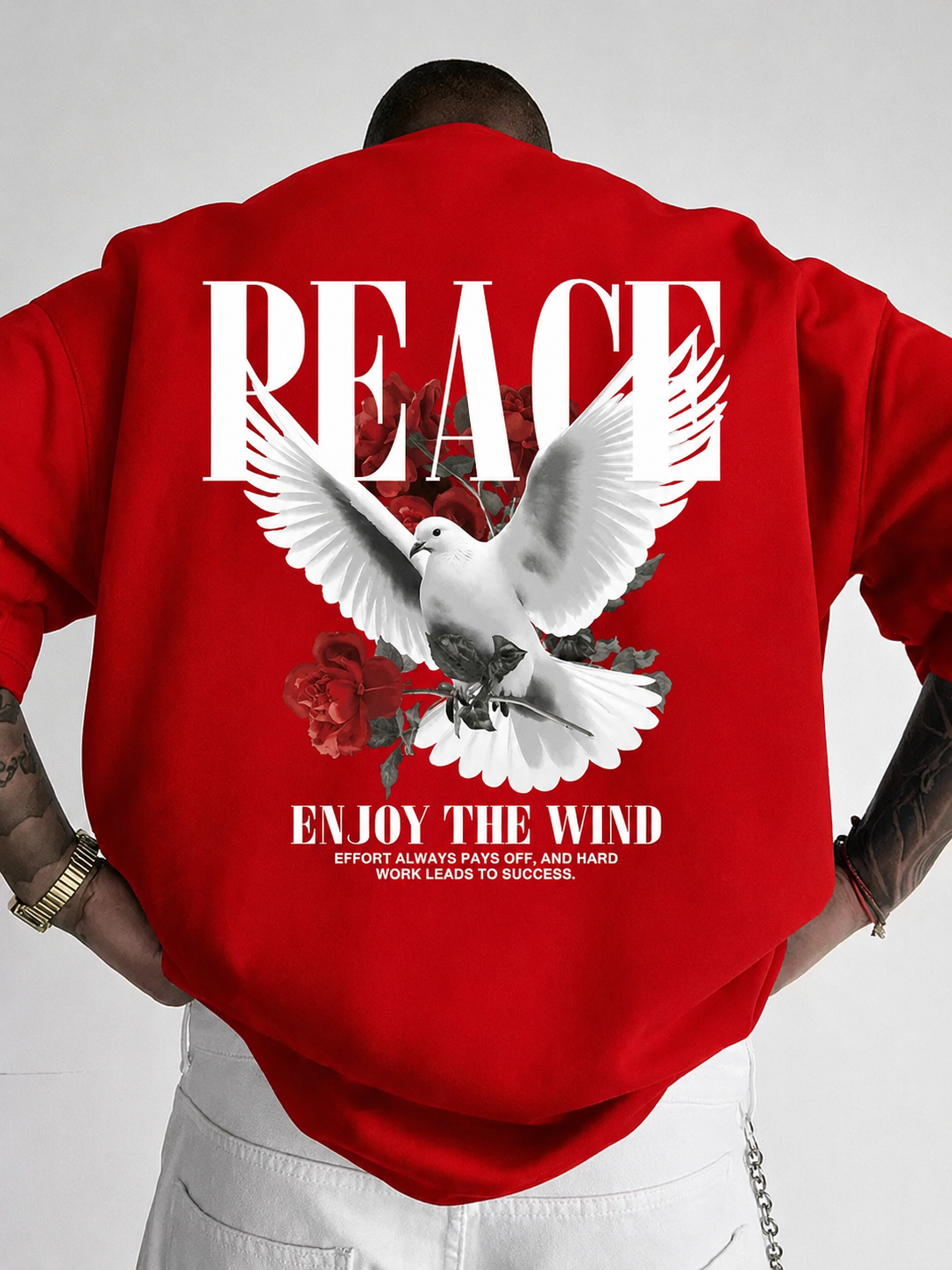 Men Graphic Print Round Neck Cotton Blend T-Shirt