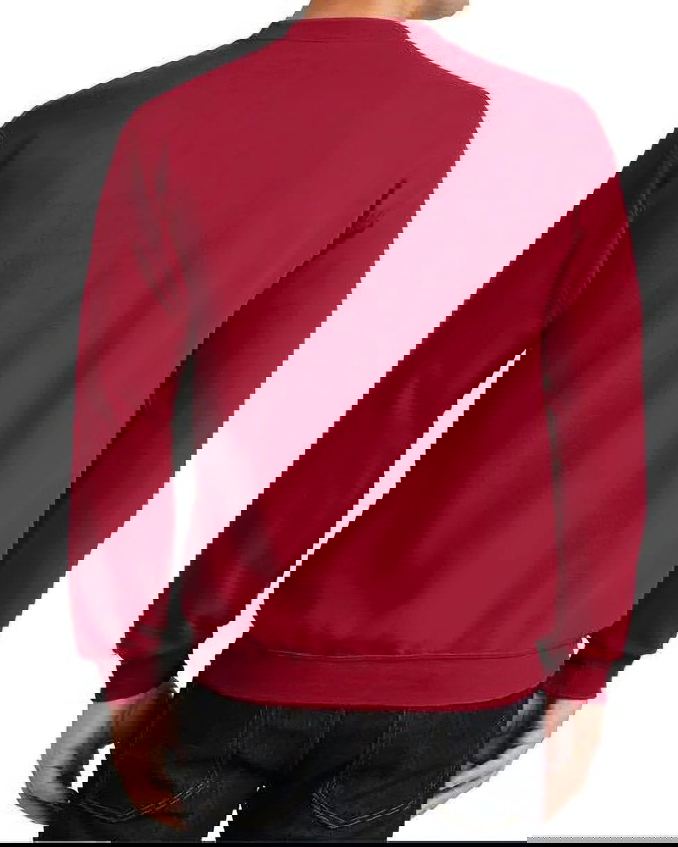 Round Neck Plain sweatshirts for men with Logo - FastColors - Round Neck Plain Sweatshirts with Logo in Chest - FastColors #color_Red - #tag1# - #tag2# - #tag3# - 