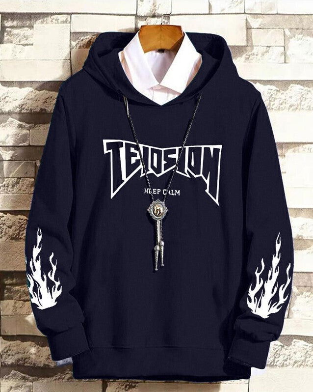 TENSION Navy sweatshirts hoodies for men - FastColors - TENSION Navy Hooded Sweatshirt - FastColors - #tag1# - #tag2# - #tag3# - 